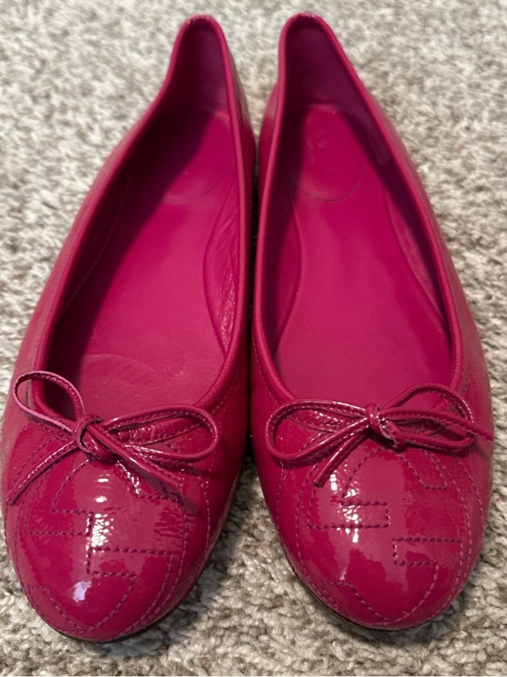 Authentic Gucci Women’s Pink Patent Ballet Flats